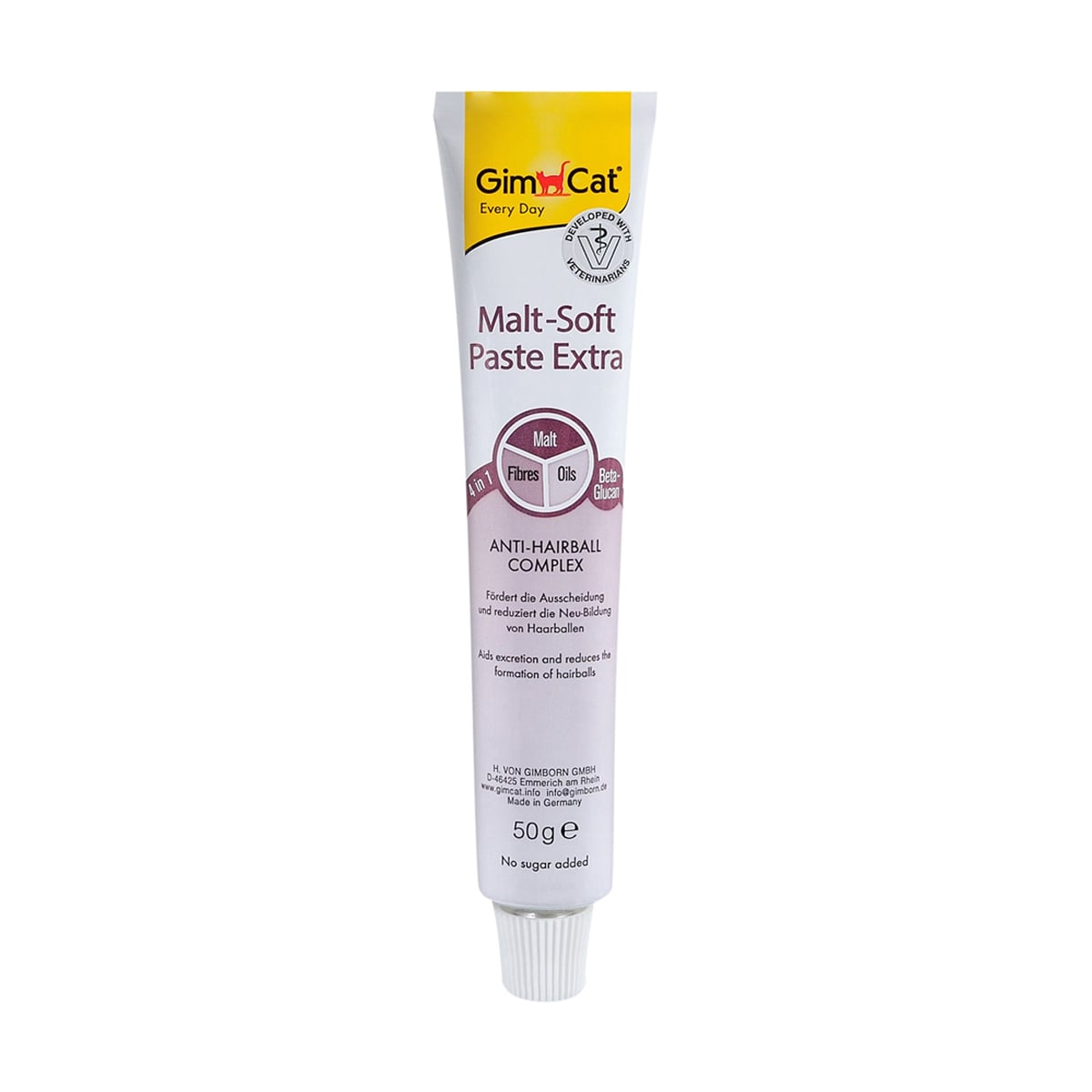 Паста для кішок GimCat Malt-Soft Extra для виведення шерсті зі шлунку, 50 г